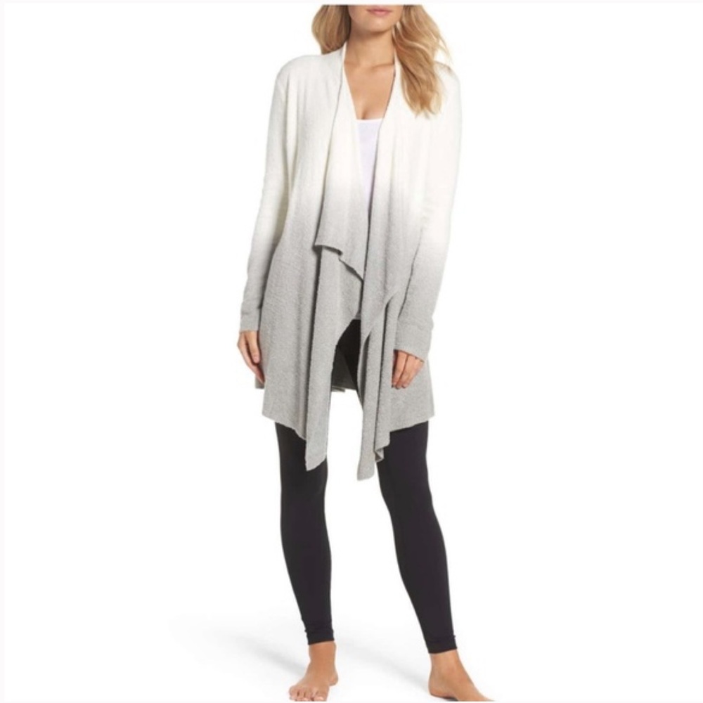 Barefoot Dreams CozyChic Lite Drape Front Ombre Calypso Wrap Cardigan Size small